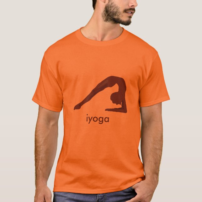 Oranget-shirt yoga pose tröja (Framsida)