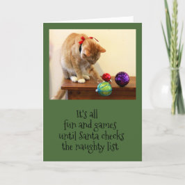 OrangeTabby Cat Att vara stel Helgkort