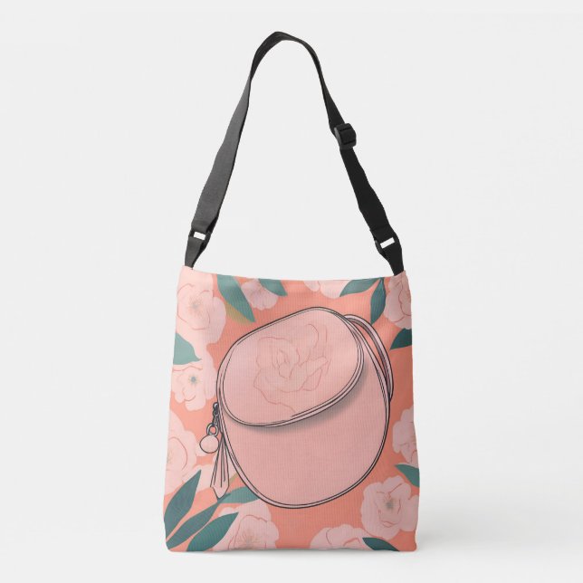 Orangine Peach Purse AI art. Axelväska (Baksida)
