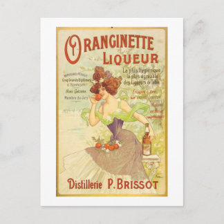 Oranginette Liqueur Vintage Fine Art Vykort