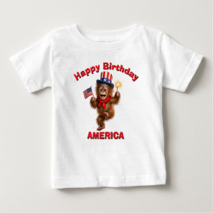 Orangutan (5u) Patriotisk Barn T-Shirt