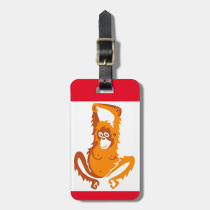 ORANGUTAN -Ape -Primate - Wildlife - Red & orange Bagagebricka