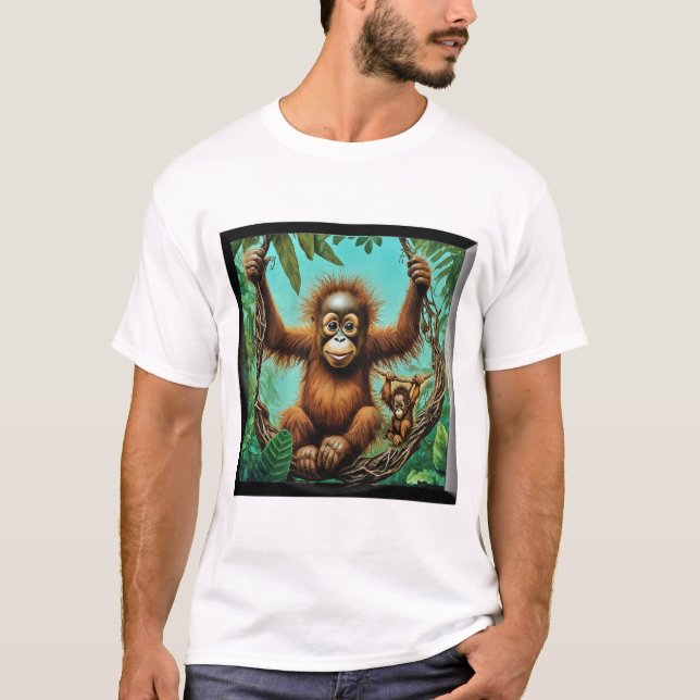 Orangutan Äventyr T Shirt (Framsida)