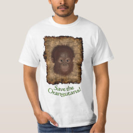 Orangutan Baby Ansikte Wildlife support T-Shirt