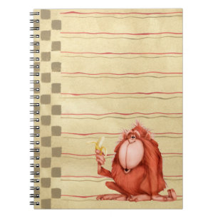 Orangutan - Bärbar dator Anteckningsbok Med Spiral