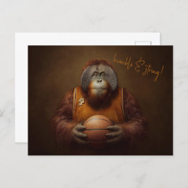 Orangutan Basketball Player Vykort