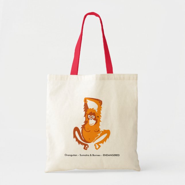 ORANGUTAN-Budget Tote Tygkasse (Framsidan)