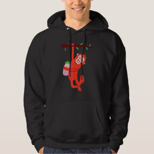Orangutan Chimpanzee Monkey Animal Banana Flaska B Hoodie