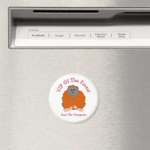 Orangutan Design Personlig Magnet
