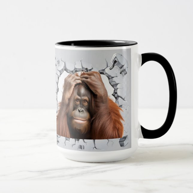 orangutan fångad i en vägg mugg (Höger)