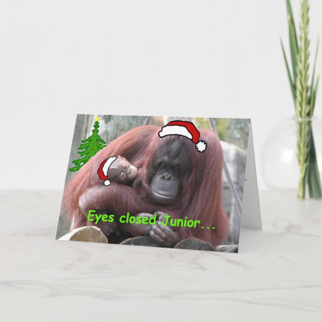 Orangutan jul helgkort (Framsida)
