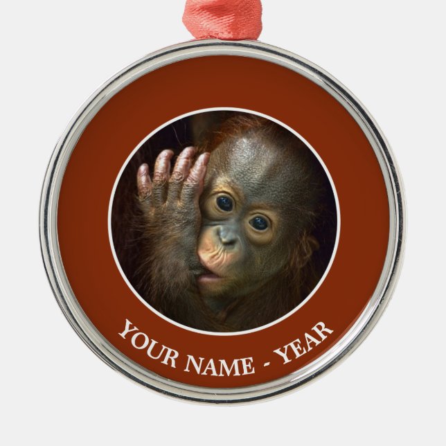 Orangutan Julgransprydnad Metall (Framsidan)