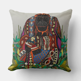 orangutan kung pewter dekorativ kudde