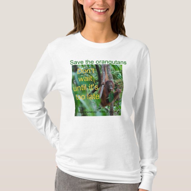 Orangutan Natur Borneo T-shirt (Framsida)