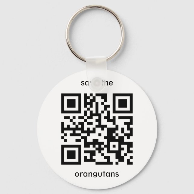 Orangutan QR-kod Nyckelring (Framsida)