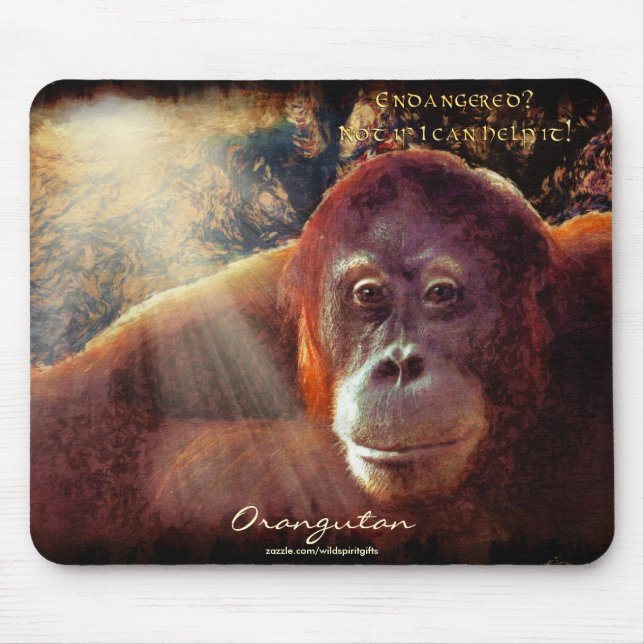 Orangutan & Rainforest Wildlife support Mousepad Musmatta (Framsidan)