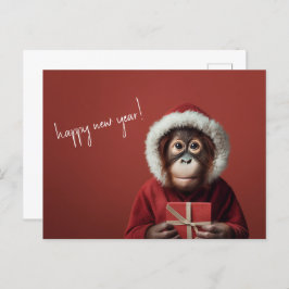 Orangutan Santa Gott nytt år Vykort