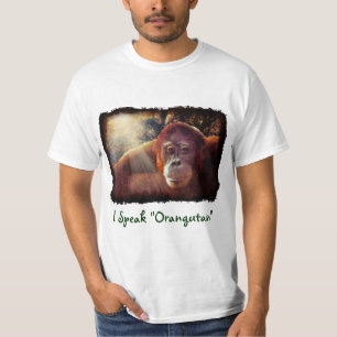 Orangutan Supporter Red Ape Wildlife Art Shirt T Shirt