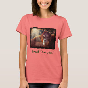 Orangutan Supporter Red Ape Wildlife Art Shirt Tee Shirt