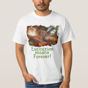 Orangutan & T-tröja för djungeldjurlivutplåning Tee Shirt