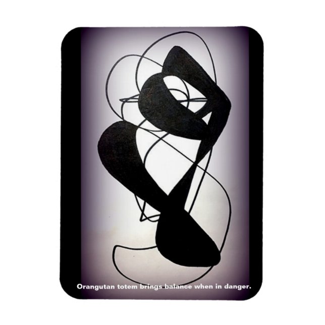 Orangutan Totem Magnet (Vertikal)