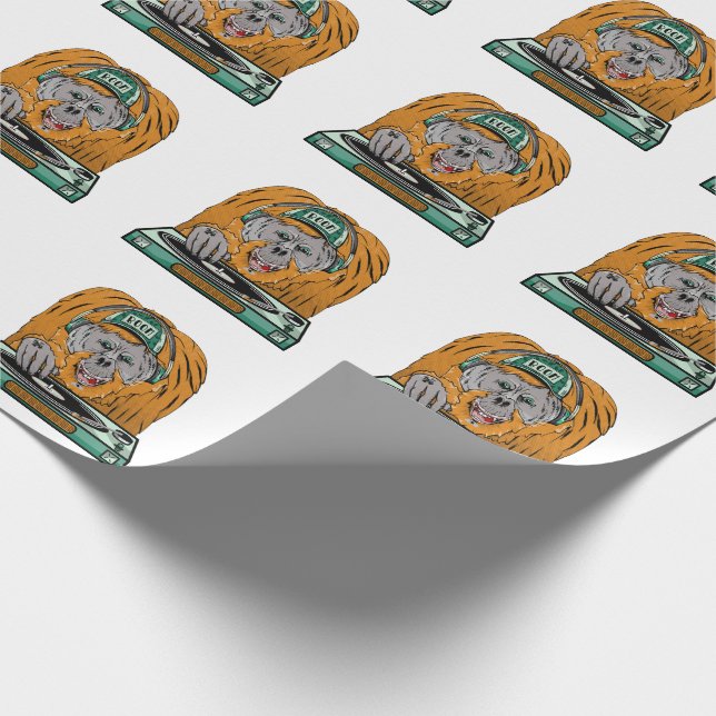 Orangutan Turntable Presentpapper (Hörn)