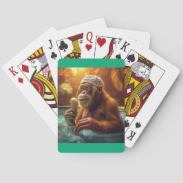 Orangutan vid Bassäng med iskräm Casinokort