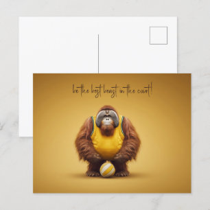 Orangutan Volleyball Player Vykort