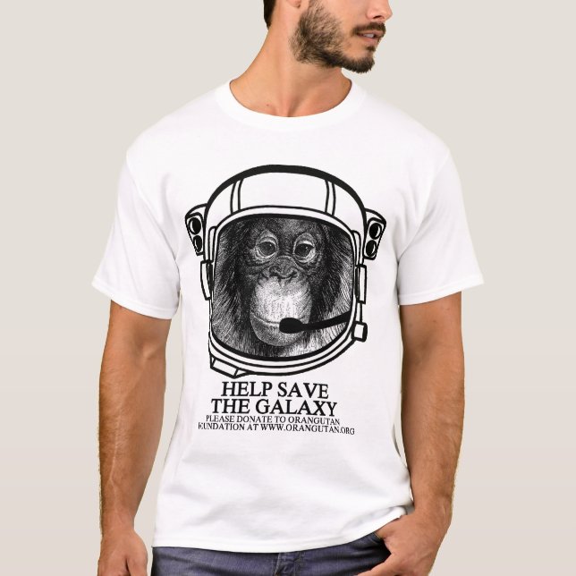 Orangutanastronautskjorta T-shirt (Framsida)