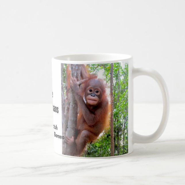 Orangutanbeskyddbaby Uttuh Kaffemugg (Höger)