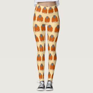 Orangutandesign Du väljer bakgrundsfärg Leggings