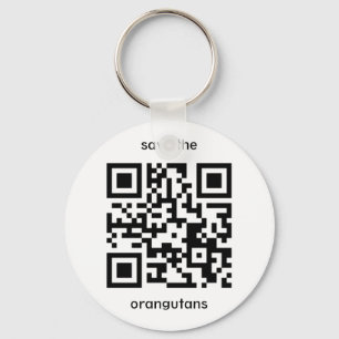 Orangutanen QR kodifierar Nyckelring