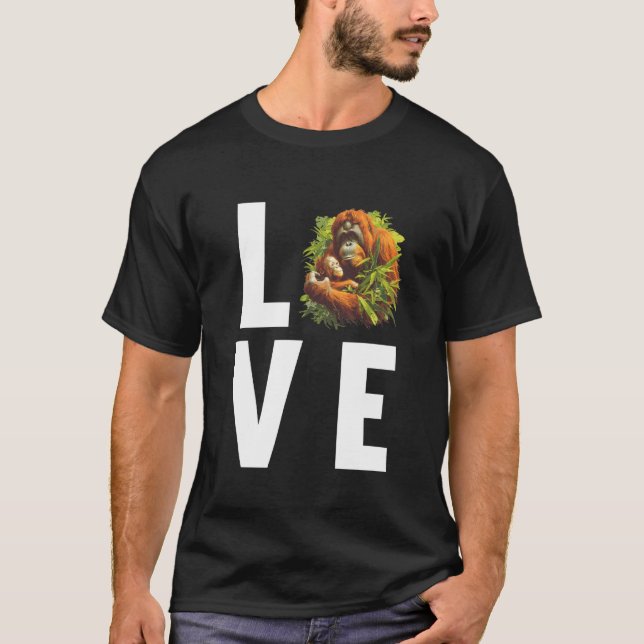 Orangutanger Orangutang T Shirt (Framsida)