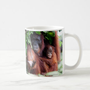 Orangutanmor och baby kaffemugg