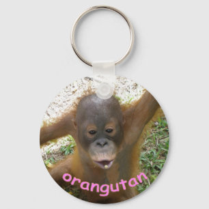 OrangutanRainforestmellanmål Nyckelring