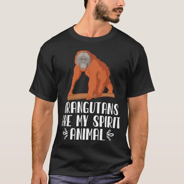 Orangutans är mitt andliga djur t shirt (Framsida)