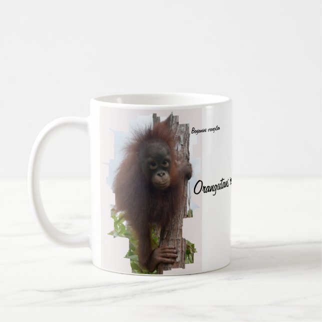 Orangutans i Borneo Coffee Mugg (Vänster)
