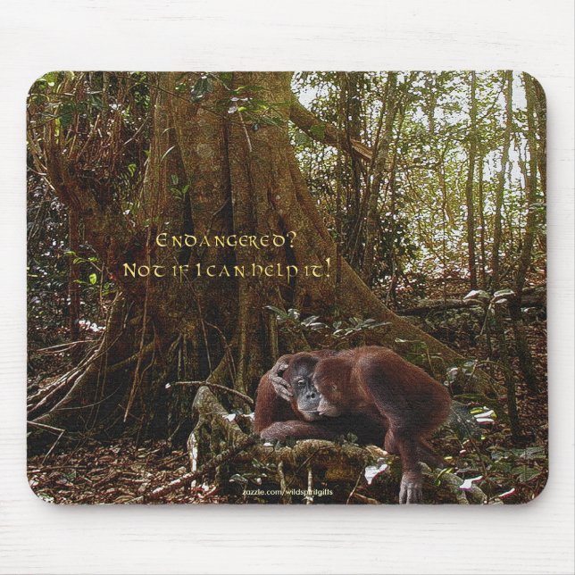 Orangutans & Rainforest Wildlife support Mousepad Musmatta (Framsidan)