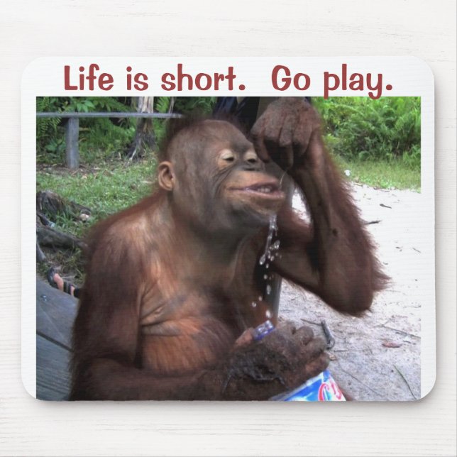 Orangutanstänk i vatten musmatta (Framsidan)