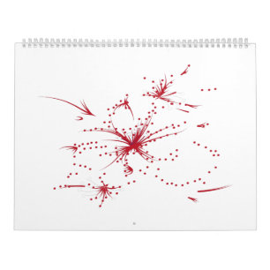 Orangy Red, Cyan och Magenta dot Kalender