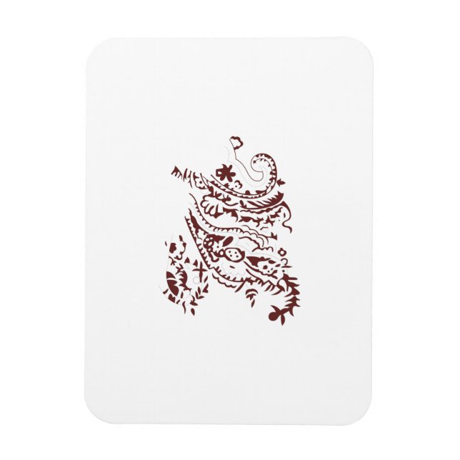 Orangy Red dekorativ design Magnet (Vertikal)