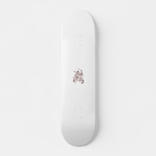 Orangy Red dekorativ design Mini Skateboard Bräda 18,5 Cm