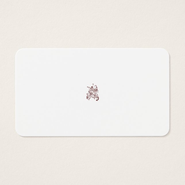 Orangy Red dekorativ design Visitkort (Framsidan)