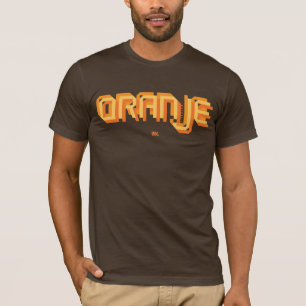 Oranje holländsk fotboll - brun skjorta t shirt