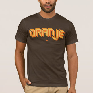 Oranje holländsk fotboll - brun skjorta t shirt