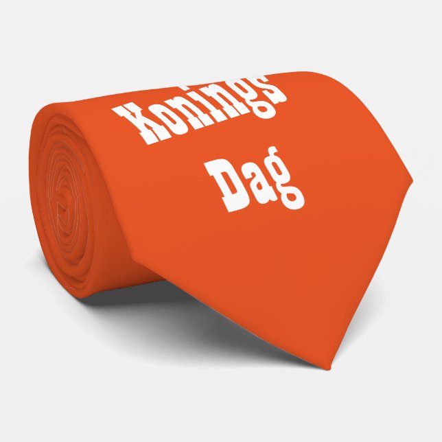 Oranje Koningsdag stropdas Slips (Rullad)