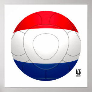 Oranje - nederländsk fotboll poster