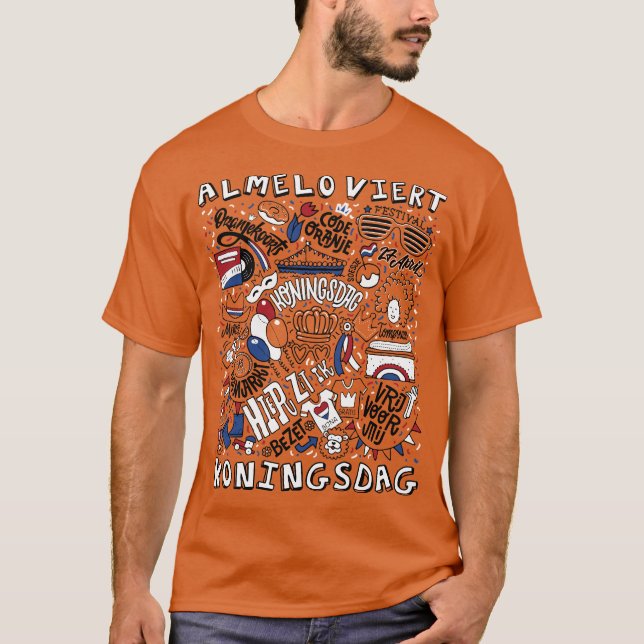 Oranjekoorts Almelo - Oranje T Shirt (Framsida)