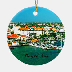 Oranjestad Aruba Julgransprydnad Keramik