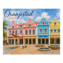 Oranjestad Aruba Karibiskt Ö Resminne